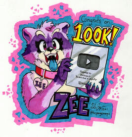 Traditional gift art for YouTuber zeekayart. Done with Alcohol Markers and Pigma Micron pens. Character design by zeekayart.