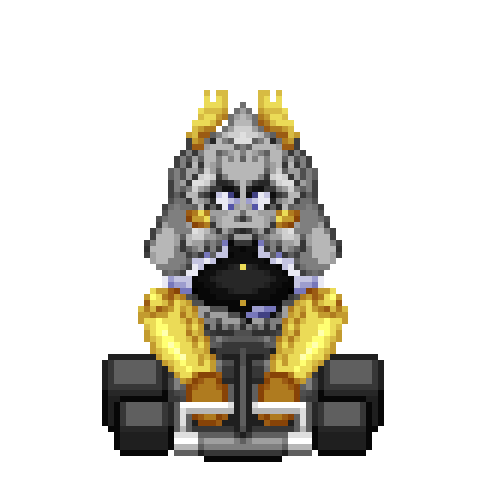 Turnaround sprites for a Sonic Robo Blast 2 Kart mod of Sybil from Pseudoregalia