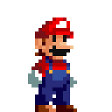 Mario picking up speed.